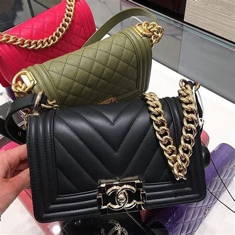 chanel boy quilted or chevron